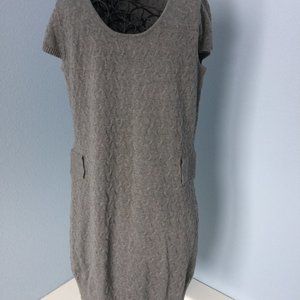 Notations Gray Sweater Dress Size S Short Sleeve